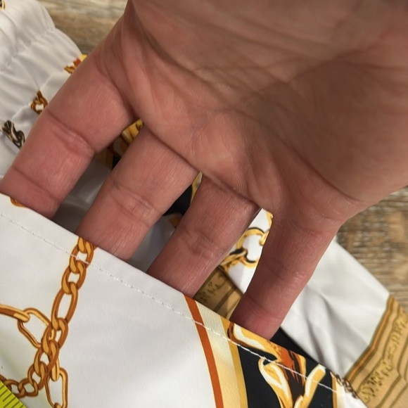 Shein Manfinity Chain Print Shirt & Short Set Men's XXL Equestrian Luxury Style - Picture 9 of 14